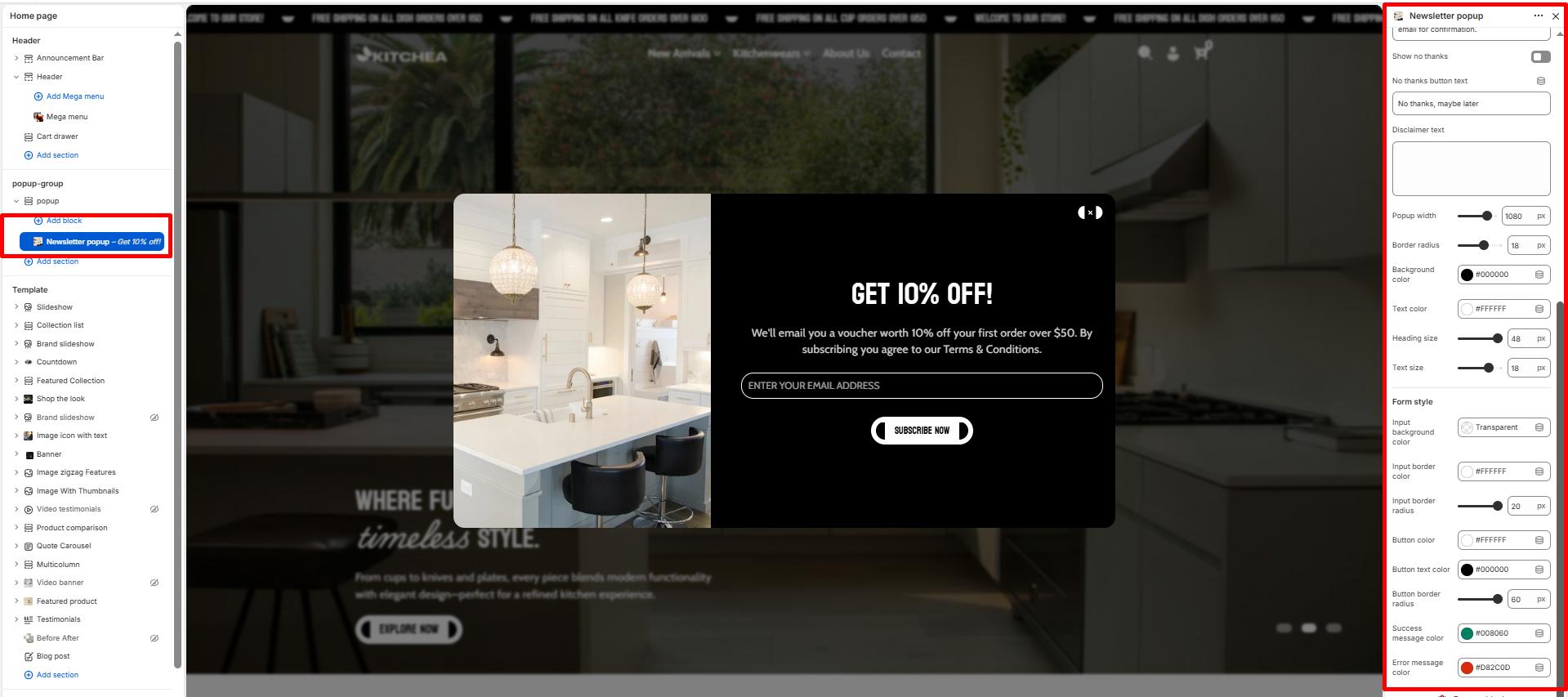 kitchea-newsletter-popup