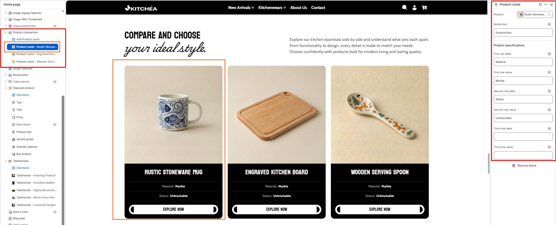 kitchea-product-compare